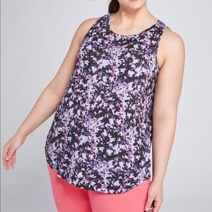 EUC Lane Bryant Cutout Back High Neck Tank atop